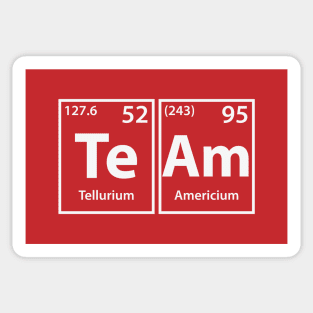 Team (Te-Am) Periodic Elements Spelling Sticker